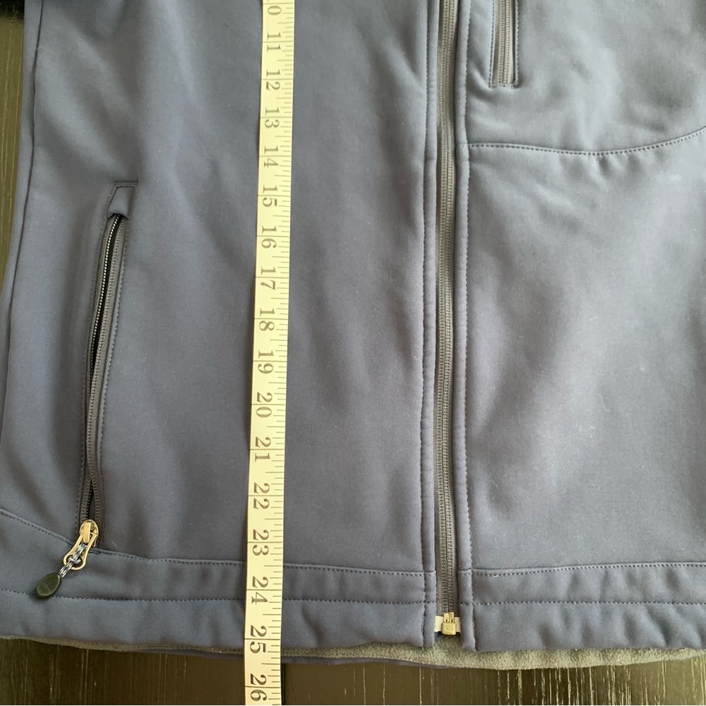 Mens LL Bean Windproof Softshell Fleece Lined Jacket Blue Sz Small Pockets Zip - Picture 2 of 12